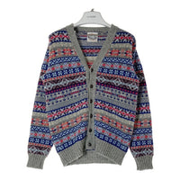 Jamieson's ジャミーソンズ ノルディック柄 カーディガン グレー×マルチ sizeM 瑞穂店