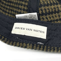 DRIES VAN NOTEN ドリスヴァンノッテン 千鳥格子 ウールキャップ 帽子 ブラウン 福生店