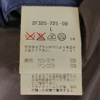 allegri アレグリ カシミヤ アンゴラ ステンカラーコート ブラック 襟裏フェイクレザー Size L 福生店