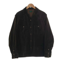 STEVENSON OVERALL Co. スティーブンソン オーバーオール UrbanLasso-UL1 ベロア ウエスタンシャツ ブラウン やや厚手 Size XL 福生店
