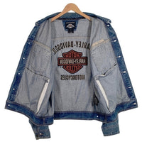 Harley-Davidson ハーレーダビッドソン バー&シールド デニムジャケット バック 刺繡ロゴ ライトブルー Size XL 福生店