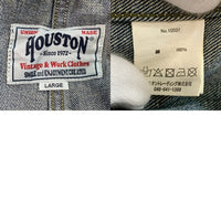 HOUSTON ヒューストン U.S.N. デニムデッキパンツ オーバーオール インディゴ USED加工 Size L 福生店