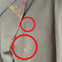 WACKO MARIA ワコマリア ミリタリーシャツ 半袖 オリーブ チェーン刺繡 ワッペン Size S 福生店