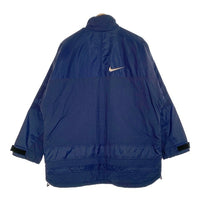 90-00's NIKE ナイキ ナイロン スタンドカラー ジップアップジャケット ロイヤルブルー ネイビー Size L 福生店