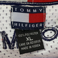 90's TOMMY HILFIGER トミーヒルフィガー メッシュ ゲームシャツ ユニフォーム ホワイト Size XL 福生店