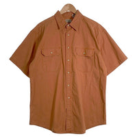 L.L.Bean エルエルビーン コットン ショートスリーブ ワークシャツ オレンジ O PD71 Size L-R 福生店
