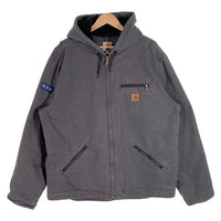 Carhartt カーハート ウォッシュド ダック地 ジップアップジャケット 内ボア フェードブラック J141-029 Size XL 福生店