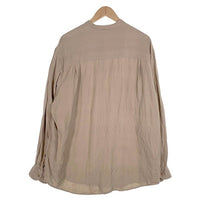JOHN HENRY ジョンヘンリー リネン レーヨン バンドカラーチェックシャツ ベージュ Size L 福生店