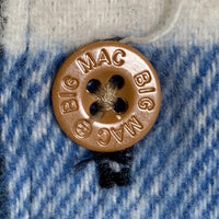 90's BIG MAC ビッグマック バッファローチェック フランネルシャツ ブルー USA製 94年 Size M-R 福生店