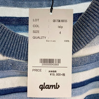 glamb グラム Jade border knit ジェイドボーダーニット ポケットTシャツ GB17SM/KNT05 インディゴ Size 4 瑞穂店