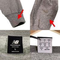 NEW BALANCE ニューバランス WTAPS ダブルタップス AW ACADEMY LS TEE 長袖 Tシャツ グレー Size L 福生店
