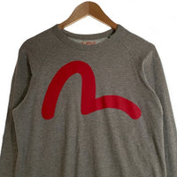 EVISU エヴィス カモメプリント ロングスリーブ ロンT 長袖 Tシャツ グレー Size 40 福生店