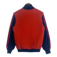 80-90's adidas アディダス トラックジャケット フリル切替 レッド ネイビー ririジップ レディース Size US L 福生店