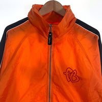 90-00's FUBU フブ サイドライン トラックジャケット ジップアップ オレンジ フード収納 Size L 福生店
