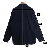 LENO リノ CPOシャツ ブラック ウール コットン カシミヤ 日本製 H2202-SH010 Size 3 福生店