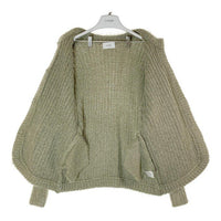 CLANE クラネ 11106-1092 カラーモヘアシャギーボリュームスリーブカーディガン カーディガン カーキ Size1 瑞穂店