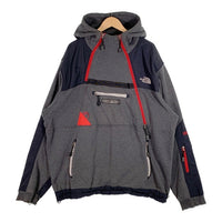 00's THE NORTH FACE ノースフェイス STEEP TECH スティーブテック スウェット ナイロン切替 プルオーバーマウンテンパーカー ジャケット チャコールグレー F05 Size XXXL 福生店