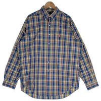 RALPH LAUREN ラルフローレン 長袖 ボタンダウンシャツ チェック イエロー ブルー Size 17/XL 福生店