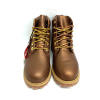 Timberland ティンバーランド レディース ジュニア 6インチ プレミアム ウォータープルーフ Espresso Illuminated A19XM ブーツ ゴールドブラウン size24.5cm 瑞穂店