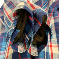 80's Frostproof フロストプルーフ チェックフランネルシャツ 中綿キルティング ブルー レッド USA製 Size L 福生店