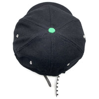 80's~ STUSSY ステューシー SSリンク刺繡 ウール5パネルキャップ スナップバック ブラック グリーン 黒タグ オールド USA製 福生店