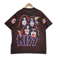 90's KISS ダブルサイド オーバープリント Tシャツ ブラック Hanes ブートレグ Size XL 福生店