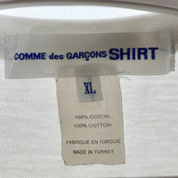 COMME des GARCONS SHIRT コムデギャルソンシャツ FI-T017 ロゴプリントTシャツ ホワイト sizeXL 瑞穂店