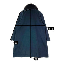 PURE CASHMERE ピュアカシミヤ カシミヤ100% フォックスファー ロングコート ブラック size9号 瑞穂店