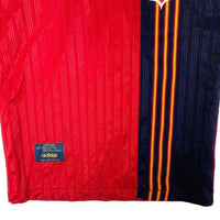 adidas アディダス スペイン代表ユニフォームモチーフ 万国旗タグ ユニフォーム レッドxネイビー sizeM-L 瑞穂店