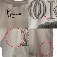 Karl Kani カールカナイ ビッグシルエットベイビー プリント刺繡 Tシャツ ホワイト SIze M 福生店