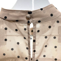 rienda リエンダ フリルショルダードットブラウス ベージュ sizeF 瑞穂店