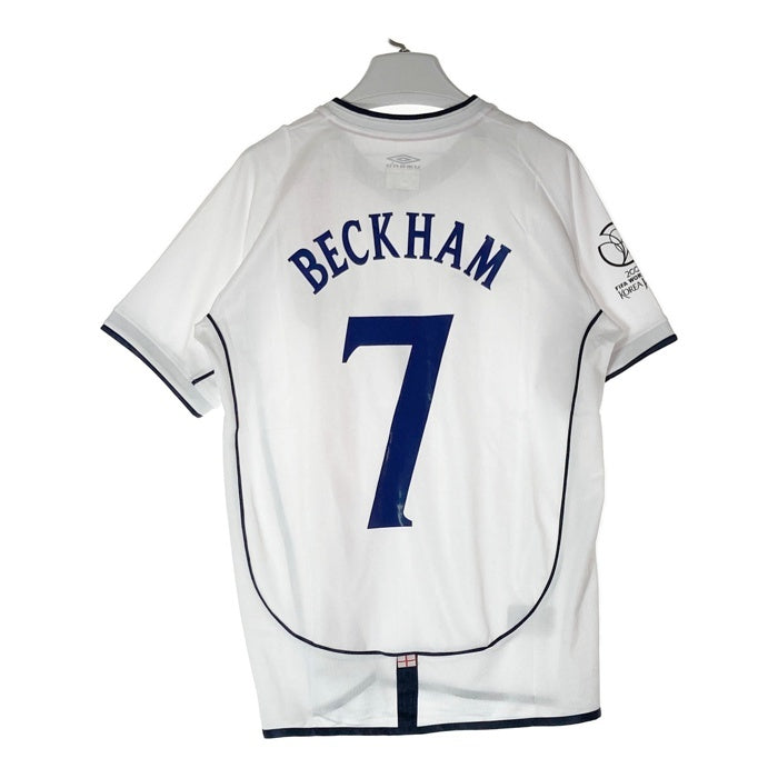 UMBRO アンブロ 2002 W杯ワールドカップ イングランド代表 デイビッドベッカム BECKHAM ユニフォーム ホワイト sizeM 瑞穂店