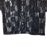 Needles ニードルズ Cabana Shirt カバナシャツ 開襟 半袖 チェッカーフラッグ ブラック OT096 Size M 瑞穂店