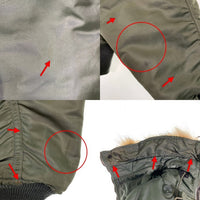 U.S. ARMY 60's ALPHA INDUSTRIES アルファインダストリーズ N-2B コヨーテファー 黒タグ CONMERジッパー フライトジャケット オリーブ MIL-J-6278D / 8415-270-0366 /DSA-1-2355-63-C Size M 福生店