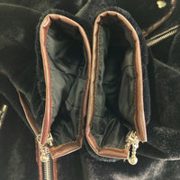 VANSON バンソン NVJK-2108 クロスボーンスカル刺繍 ボアライダースジャケット ブラック sizeL 瑞穂店