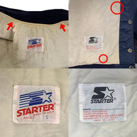 90's STARTER スターター GEORGETOWN ジョージタウン ナイロン スタジャン ワッペン ネイビー USA製 Size S 福生店