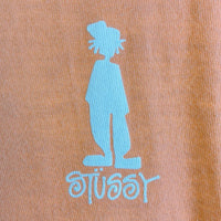 STUSSY ステューシー シャドーマン ビッグロゴ Tシャツ サーモンピンク sizeL 瑞穂店