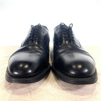 JOHNSTON&MURPHY ジョンストンアンドマーフィー キャップトゥ レザーシューズ ブラック USA製 Size 10C/A 福生店