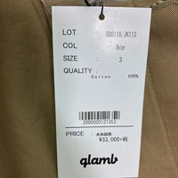 glamb グラム ロングコート ダメージ加工 ベージュ Size3 瑞穂店