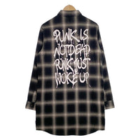 glamb グラム スタンリーロングチェックシャツ フランネル オンブレ ブラック GB15AT/SH09 Size 4 福生店