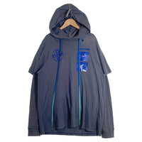 OFF-WHITE オフホワイト 19AW Hardcore Caravaggio Double Tee Hood ハードコア カラヴァッジョ レイヤードパーカー ダークグレー OMAB033F19185009 Size L 福生店