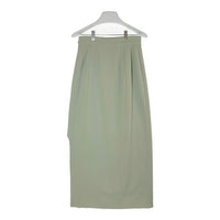 CLANE クラネ 11109-6092 SCOOP LINE SLIT SKIRT ラインスリット ロングスカート グリーン size1 瑞穂店