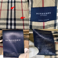 BURBERRY LONDON バーバリー キルティングジャケット ブラック スナップボタン 襟コーデュロイ 裏地ノバチェック Size XL-REG 福生店