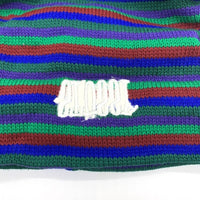 80-90's STUSSY ステューシー ロゴ刺繡 ロングビーニーキャップ グリーン レッド ブルー パープル タグなし 福生店