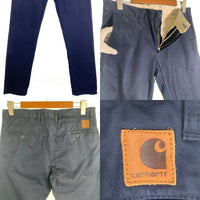Carhartt WIP カーハートワークインプログレス JOHNSON PANT ジョンソンパンツ チノ スリムストレート ネイビー I016448 Size 30×32 福生店
