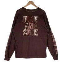 Hide&Seek ハイドアンドシーク Toru Nishiura" Original H&S L/S Tee 西浦 徹 プリント ロングスリーブTシャツ ブラウン Size XL 福生店