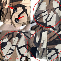 90's PREDATOR CAMOUFLAGE プレデターカモフラージュ リブブルゾン ジャケット 中綿 スナップボタン マルチ Size L 福生店