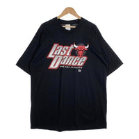 90's NBA CHICAGO BULLS シカゴ・ブルズ 1998 PLAYOFFS Last Dance ラストダンス プリントTシャツ ブラック PRO PLAYER Size XL 福生店