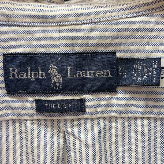 ラルフローレンTHE BIG FITオックスフォードストライプシャツ裾ポニー POLO RALPH LAUREN(ポロラルフローレン) ビッグオックスフォード