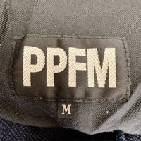 PPFM ピーピーエフエム ダブルニー 袖ライン ツインジップ 内側プリント オールインワン ツナギ ネイビー size- 瑞穂店